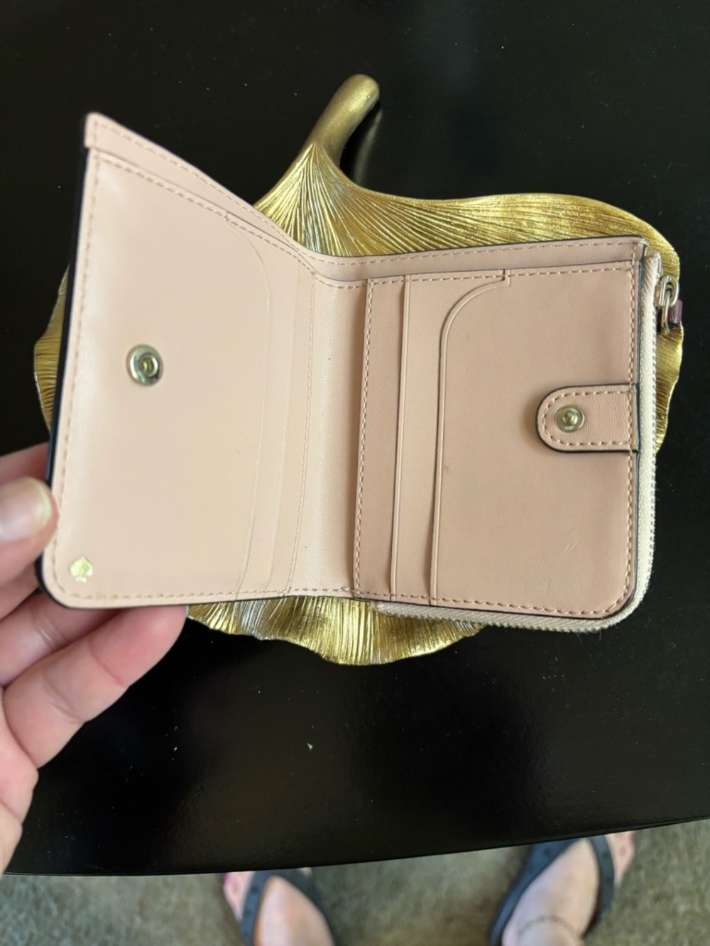 NWT Kate Spade New York Pink Floral Pup Zip Card Holder Wallet - Picture 7 of 8